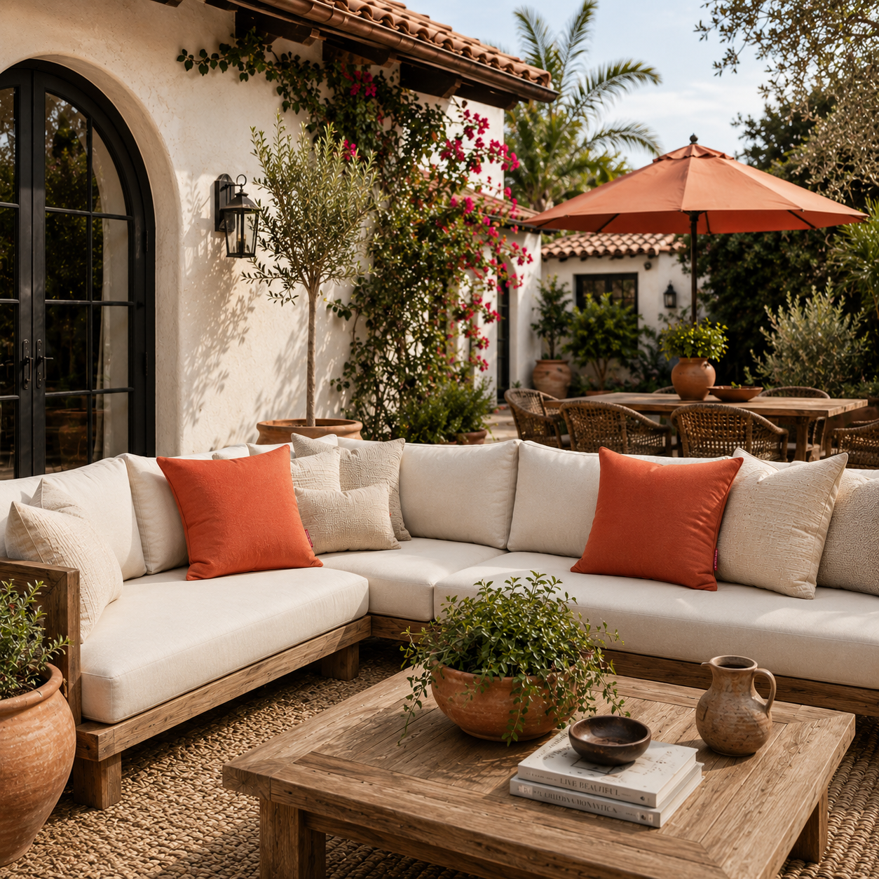 [SHIPS BY 6/16/26] Outdoor Patio Pillow Cover in Terracotta (2 Pack)