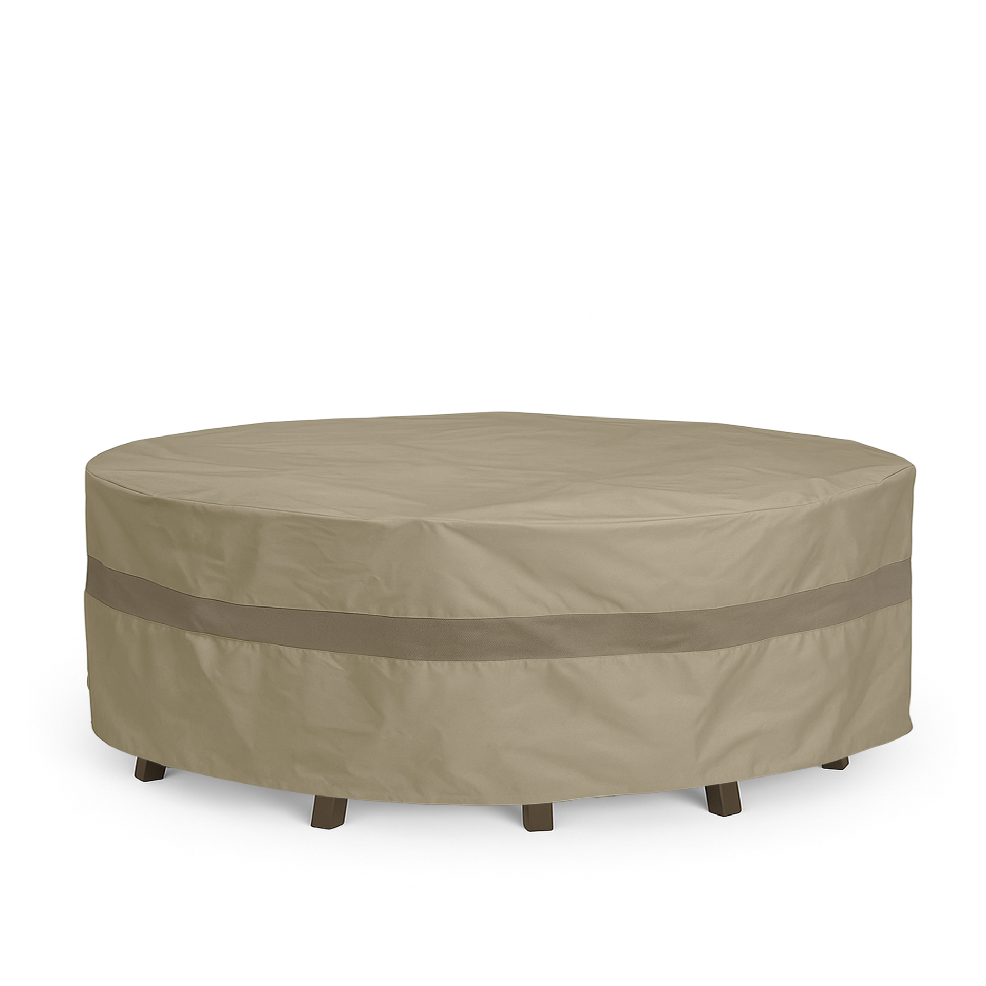 Patio set cover for round or square table, 96" diameter, classic taupe.