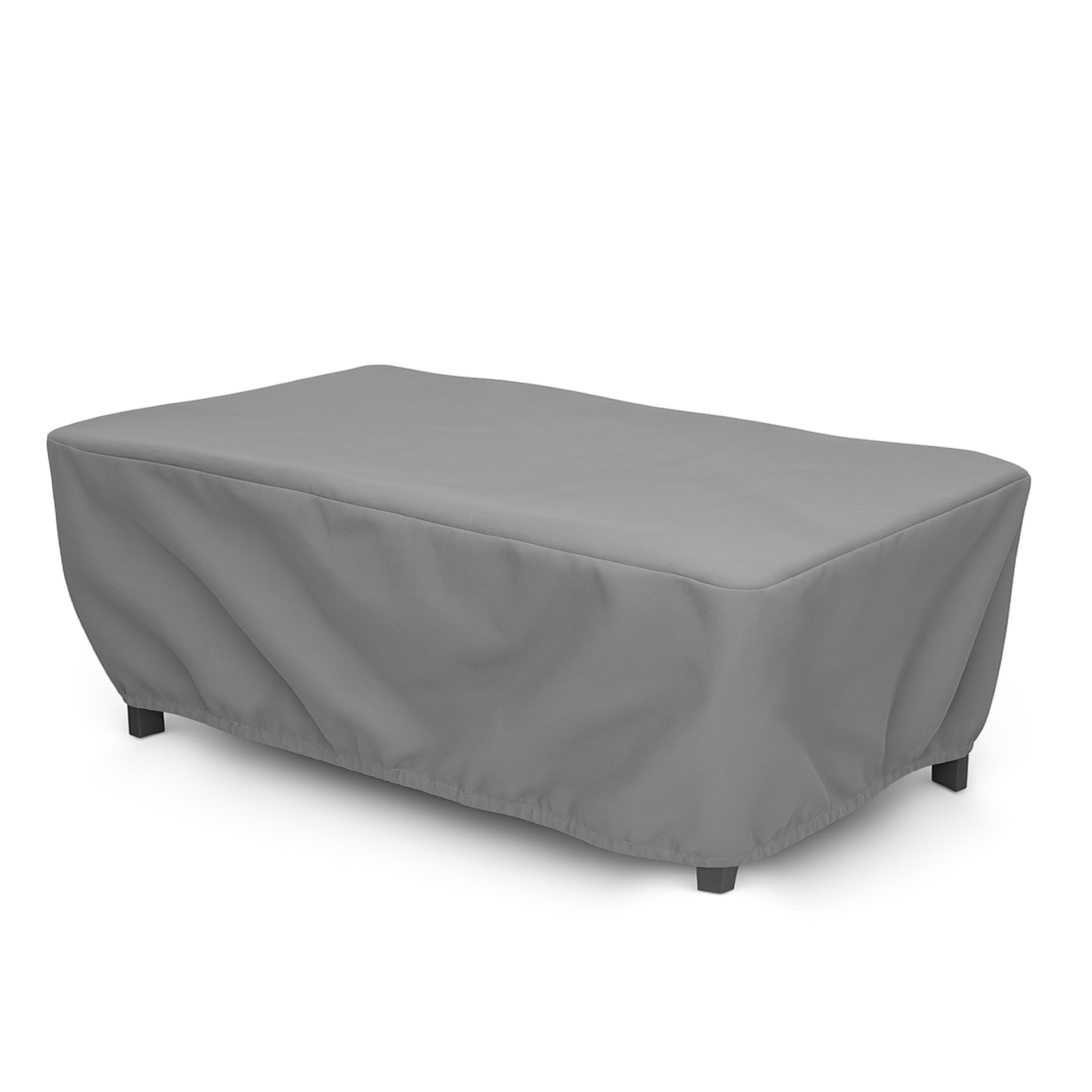 Patio set cover for rectangular or oval table in reserve grey, 84"L x 44"W x 25"H.