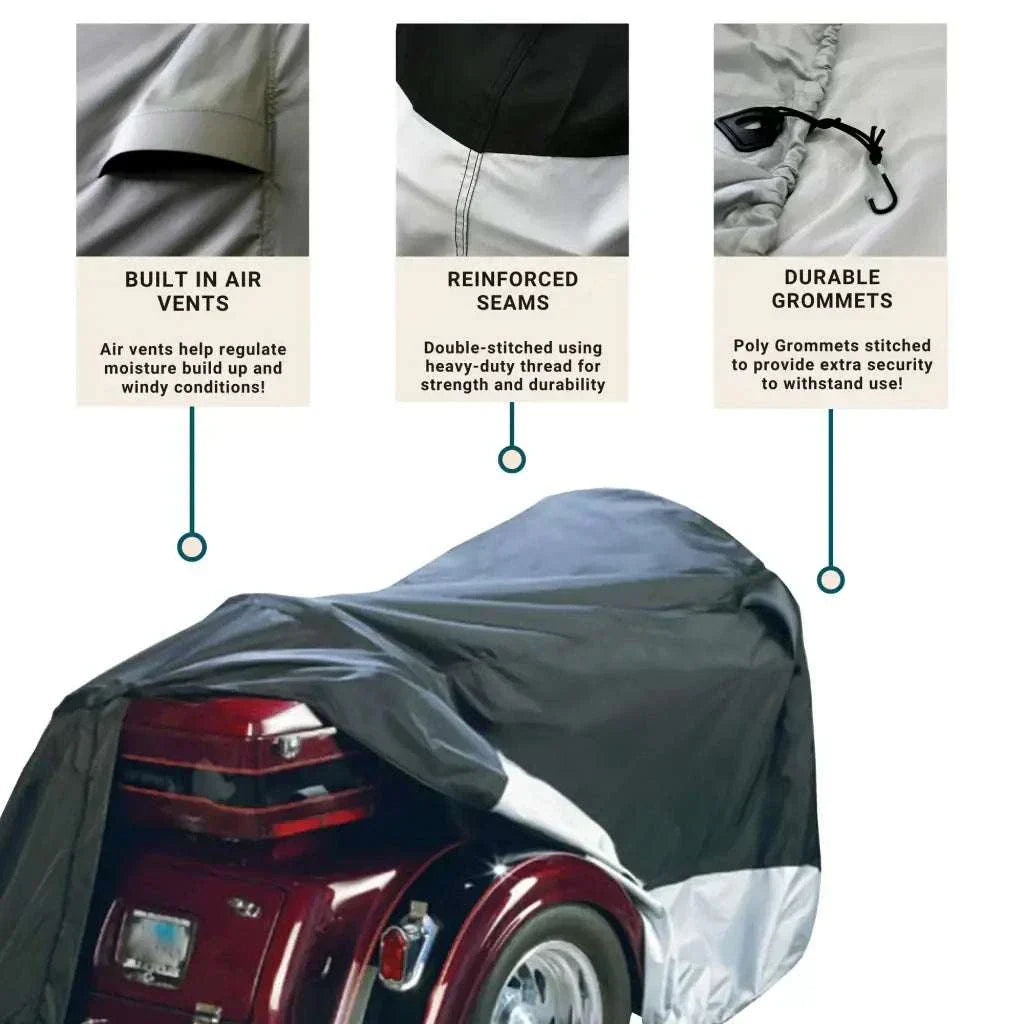 Motorcycle Trike Bike Cover Outdoor Storage Black Formosa Covers