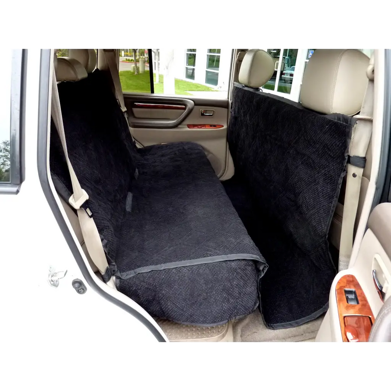 Xl Car Seat Cover For Dogs And Pets Black Micro Velvet Formosa
