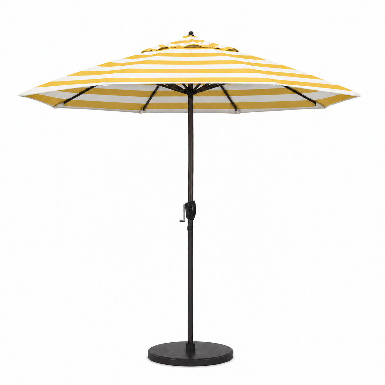 9ft Market Patio Umbrella 6 Rib Replacement Canopy Yellow Cabana Stripe