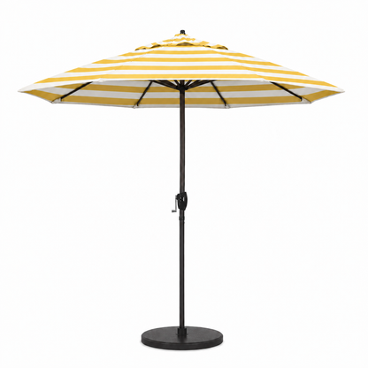 [SHIPS BY 6/16/26] 9ft Market Patio Umbrella 6 Rib Replacement Canopy Yellow Cabana Stripe - Formosa Covers